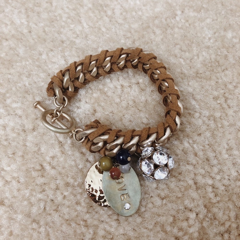 American Eagle Braided Charm Bracelet